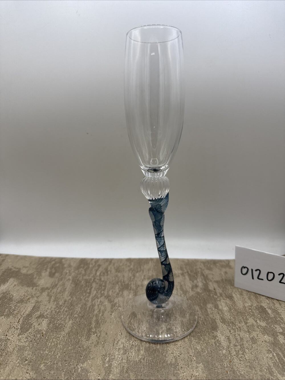 Silver Jack Champagne Flute by Romeo Glass - Artisan Signed